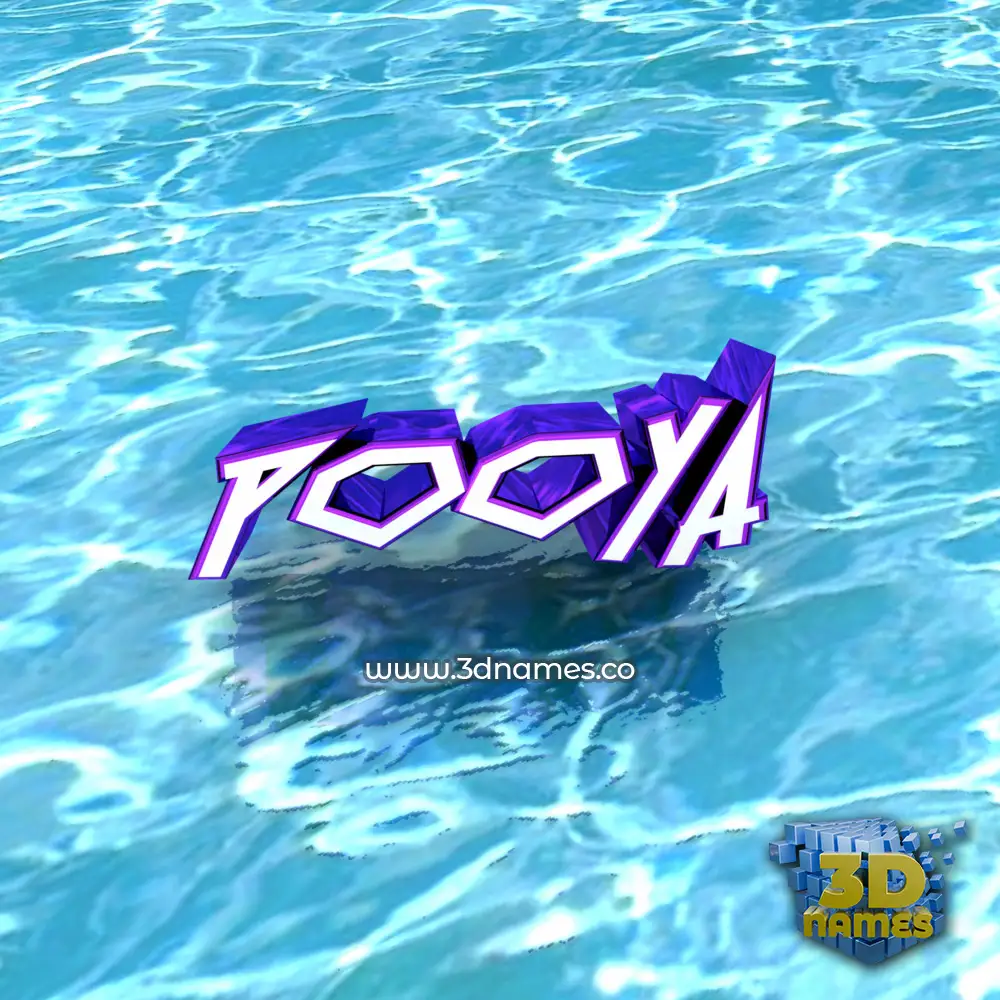 pooya in Water style - 3D name wallpaper