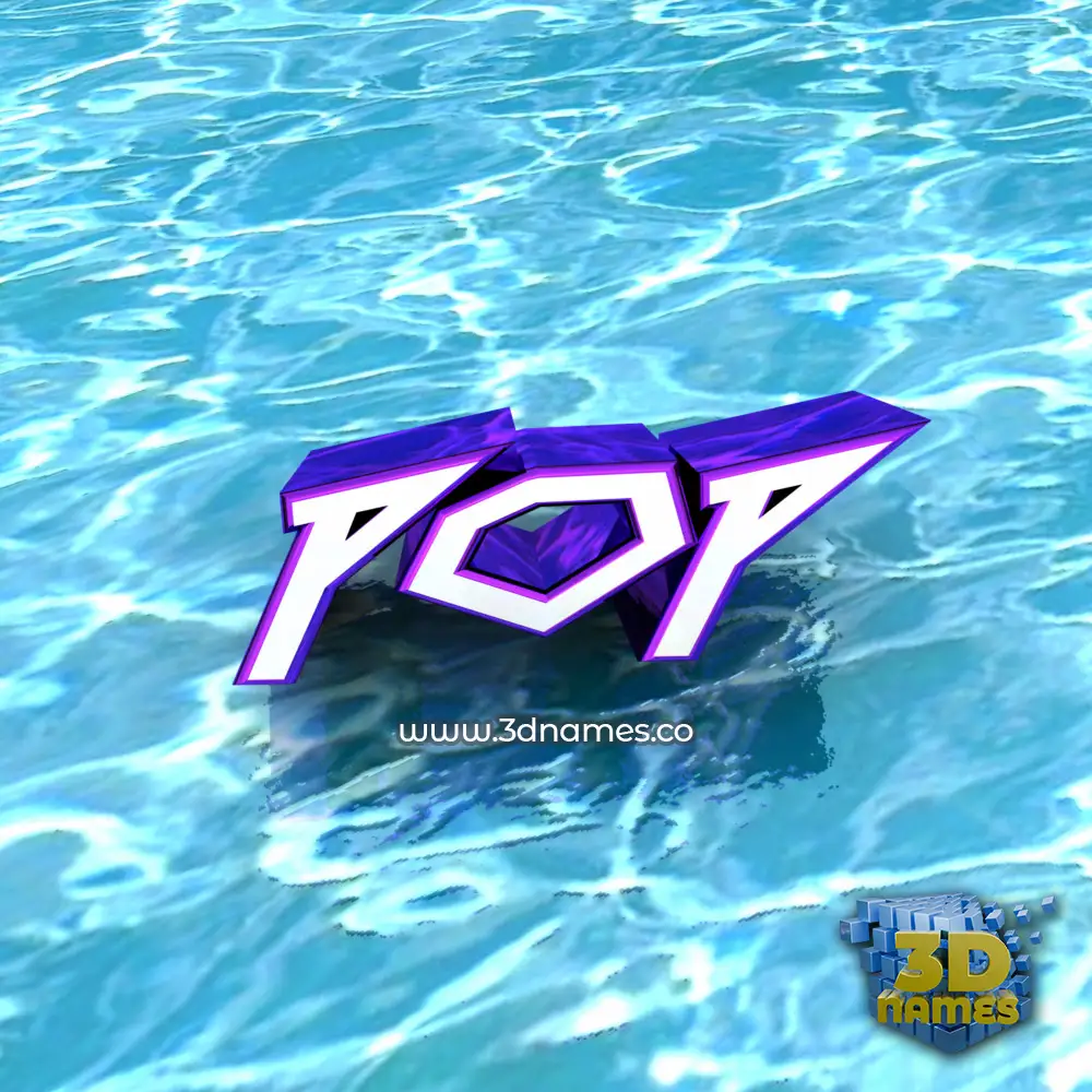 pop in Water style - 3D name wallpaper