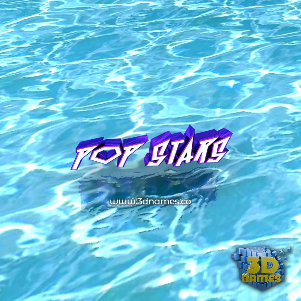 pop stars in Water style - 3D name wallpaper