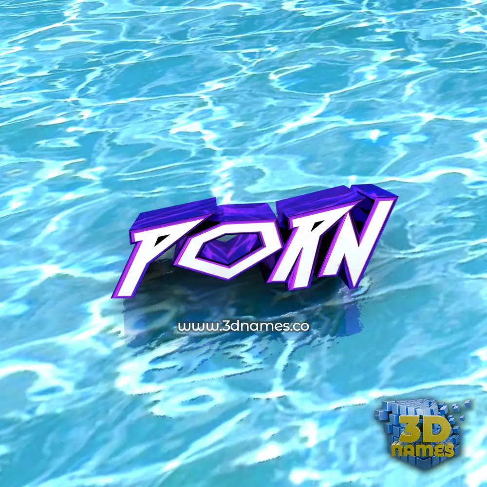 porn in Water style - 3D name wallpaper