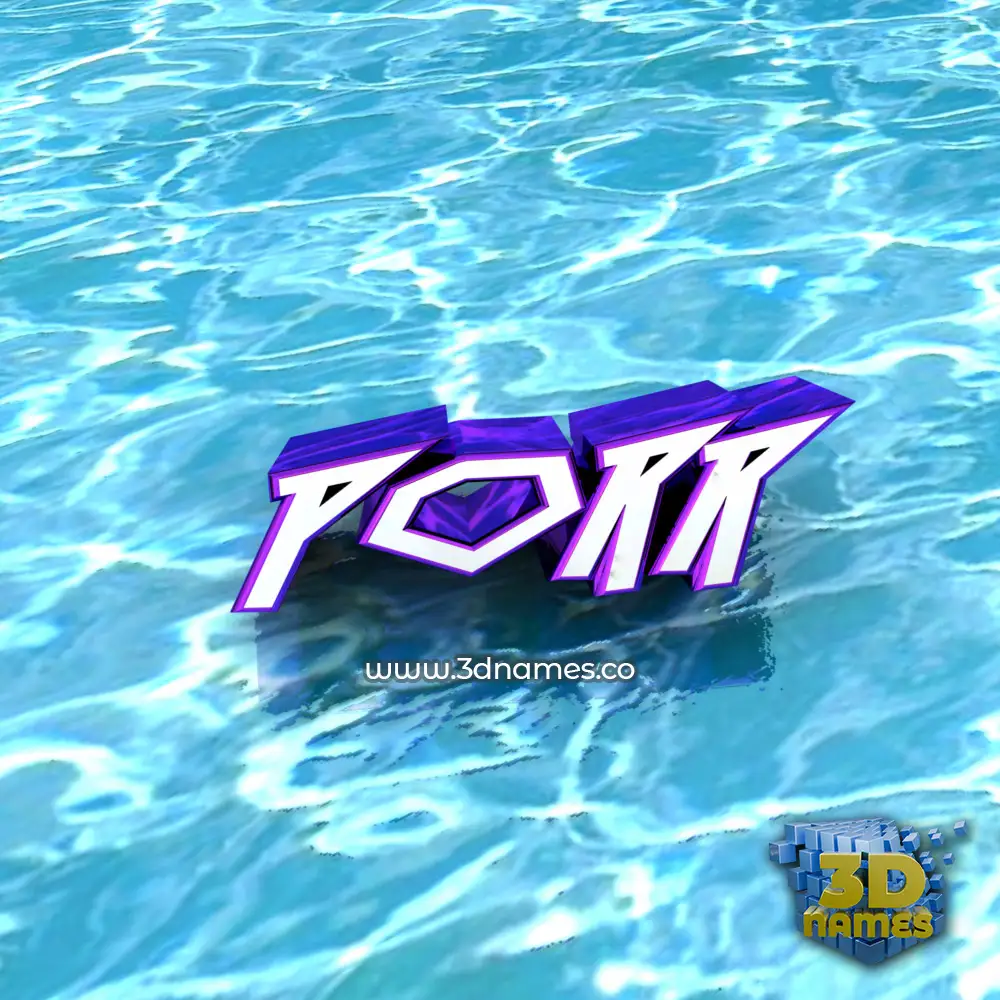 porr in Water style - 3D name wallpaper