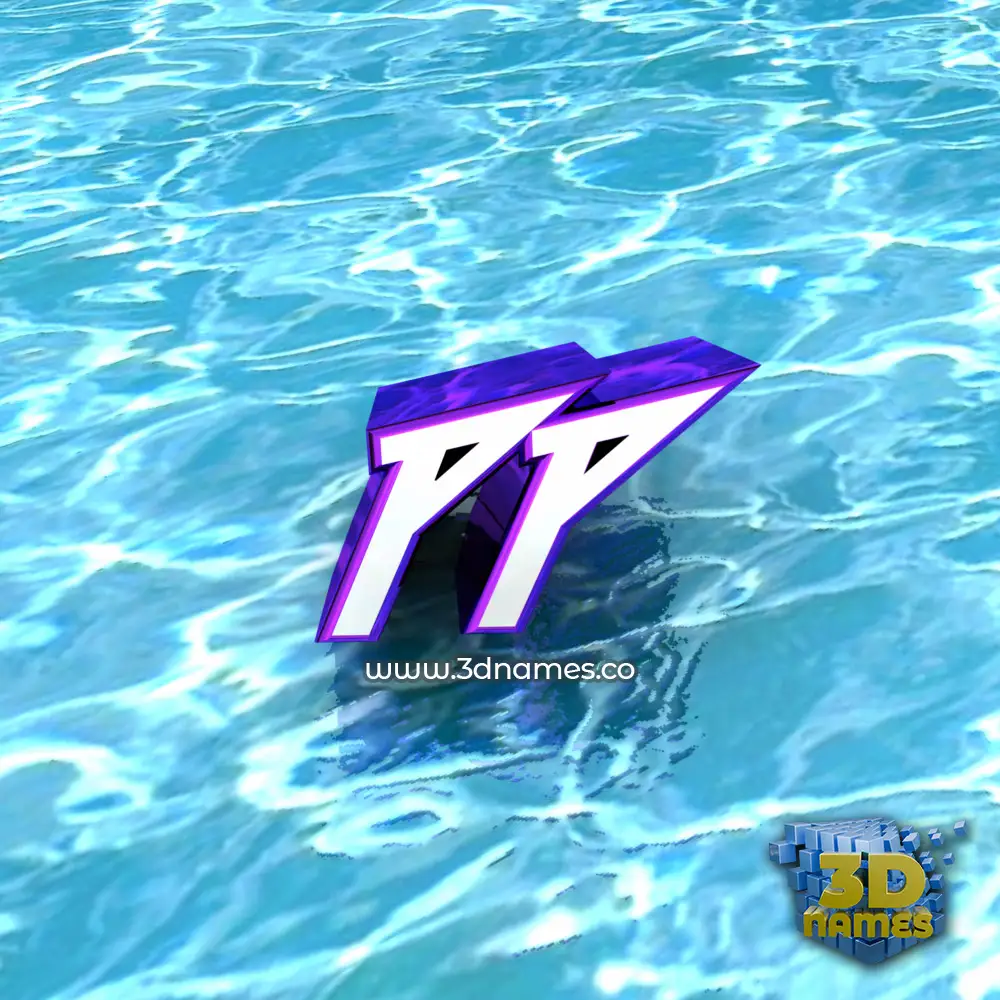 pp in Water style - 3D name wallpaper