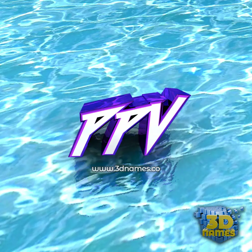 ppv in Water style - 3D name wallpaper
