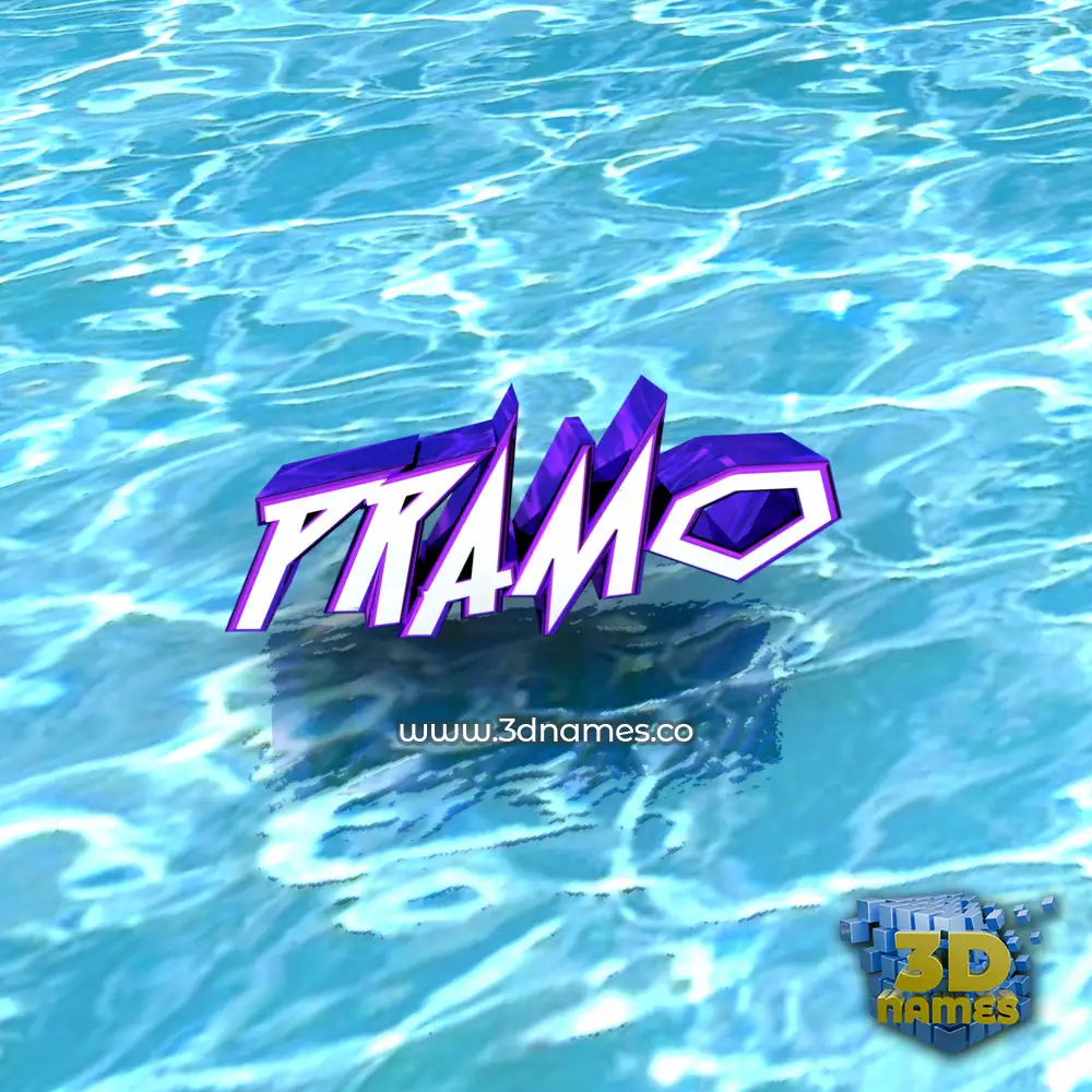 pramo in Water style - 3D name wallpaper