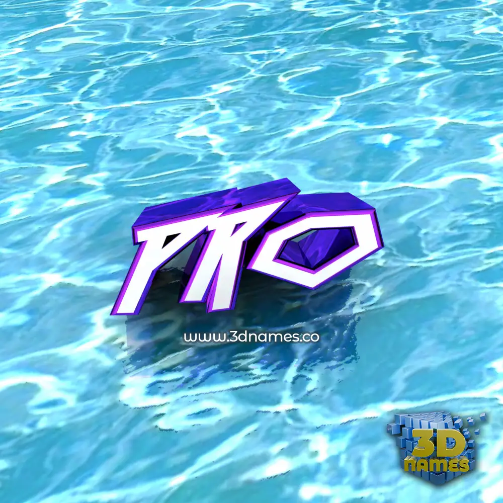 pro in Water style - 3D name wallpaper