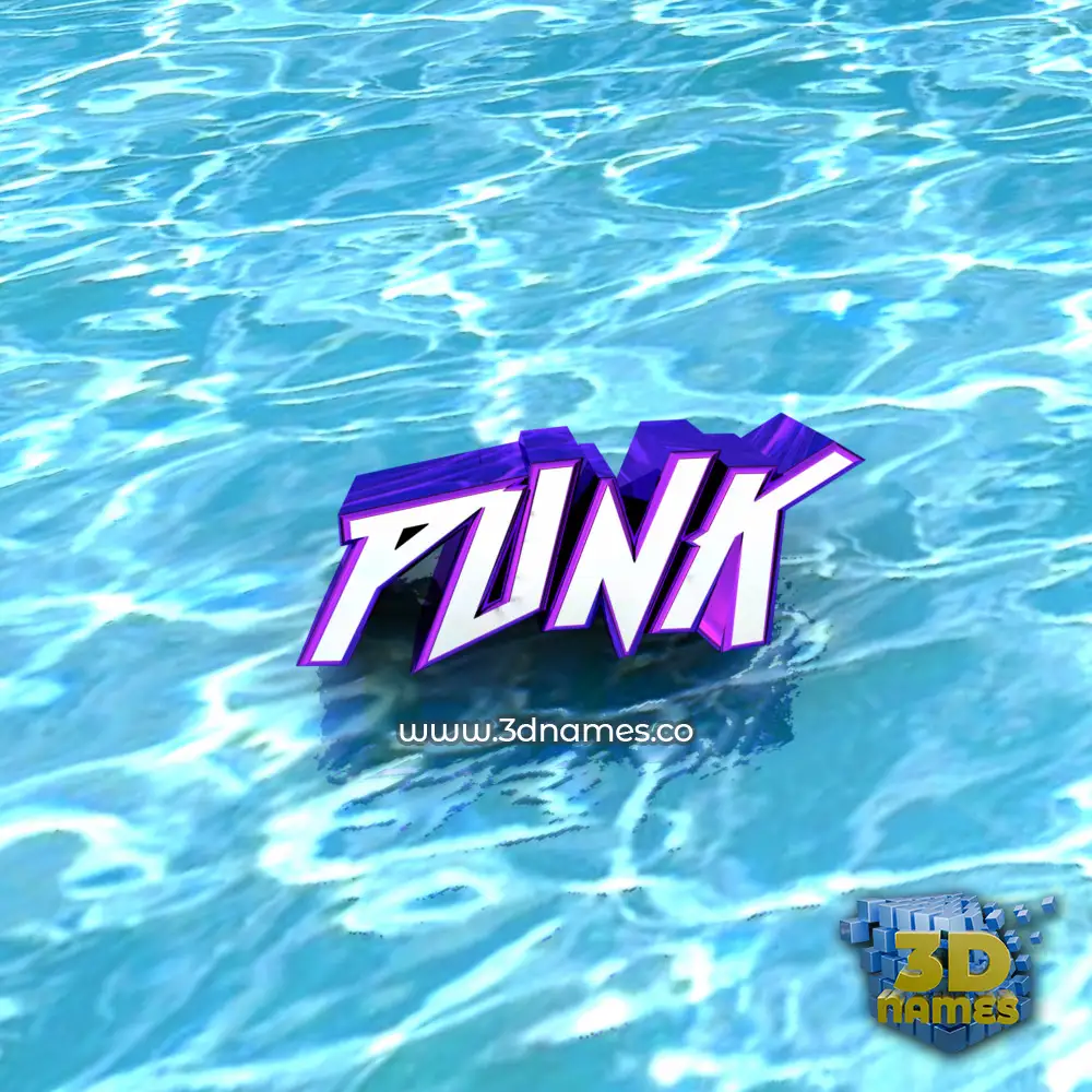 punk in Water style - 3D name wallpaper