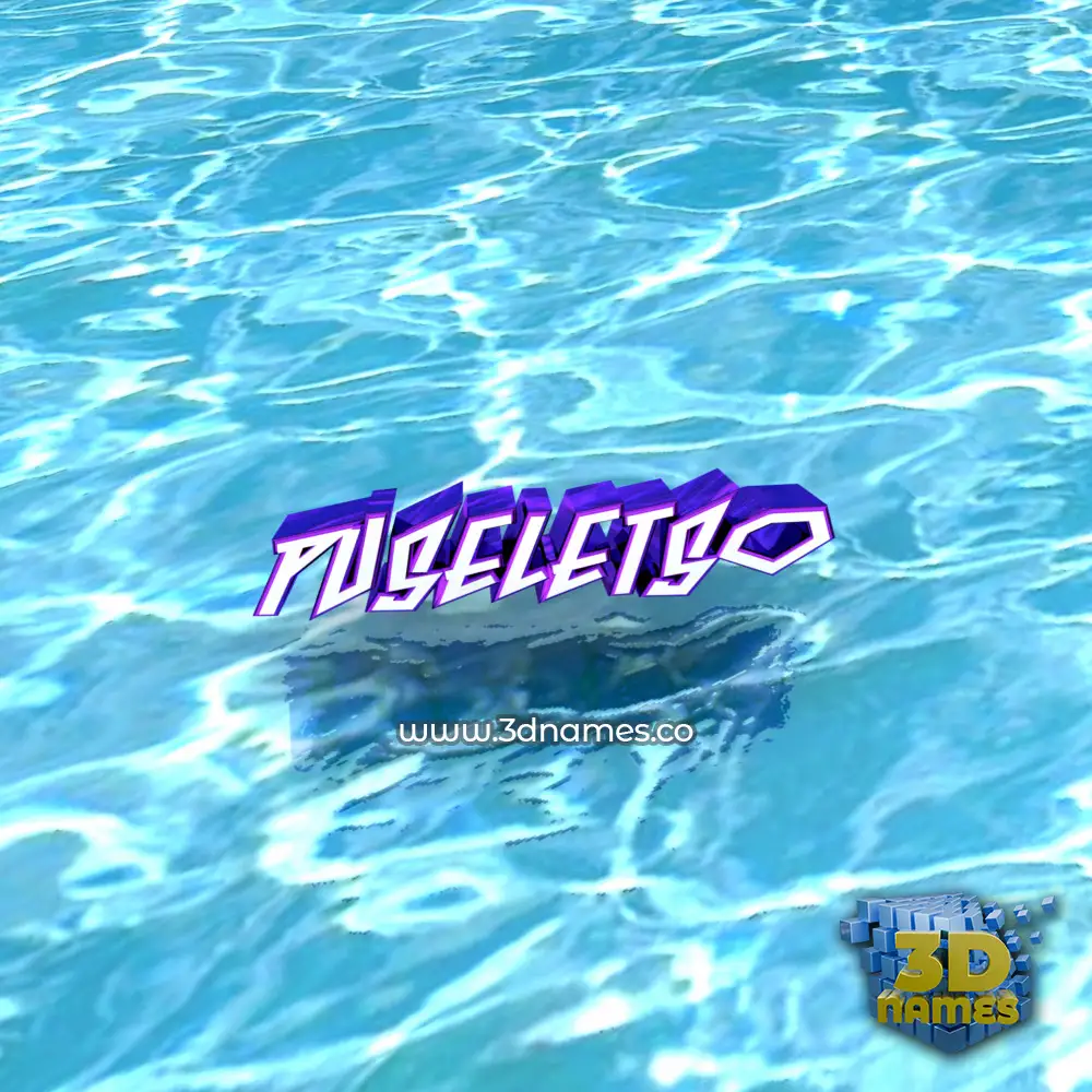 puseletso in Water style - 3D name wallpaper