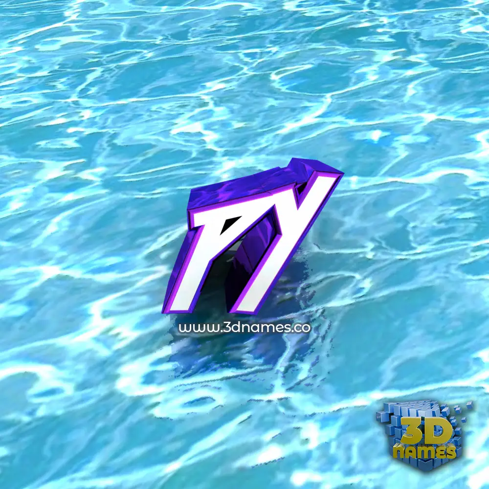 py in Water style - 3D name wallpaper