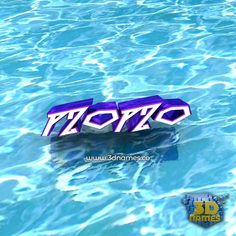 pzopzo in Water style - 3D name wallpaper