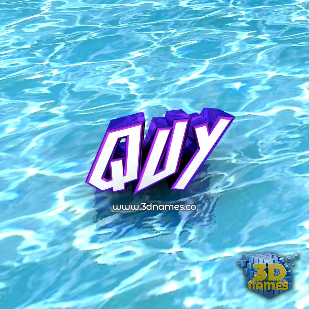 quy in Water style - 3D name wallpaper