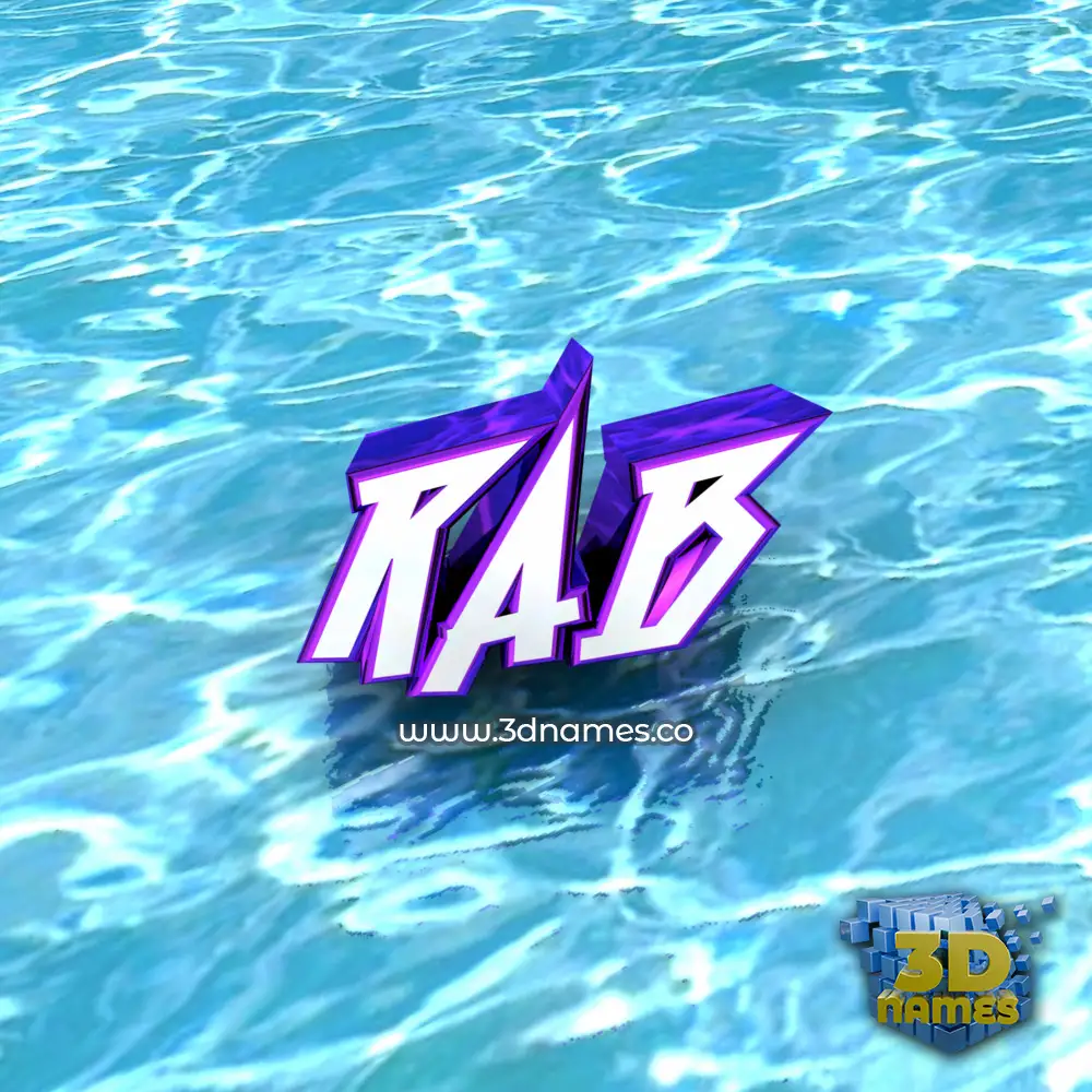 rab in Water style - 3D name wallpaper