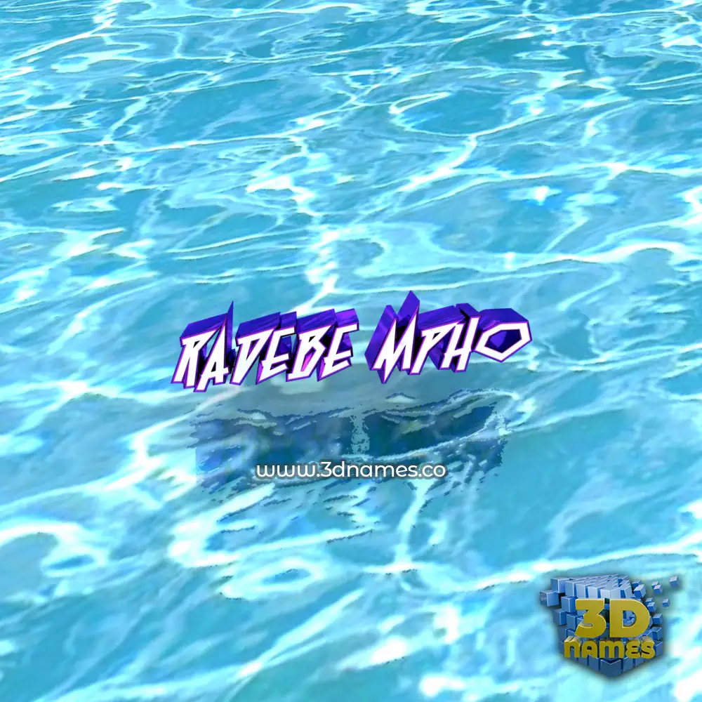 radebe mpho in Water style - 3D name wallpaper