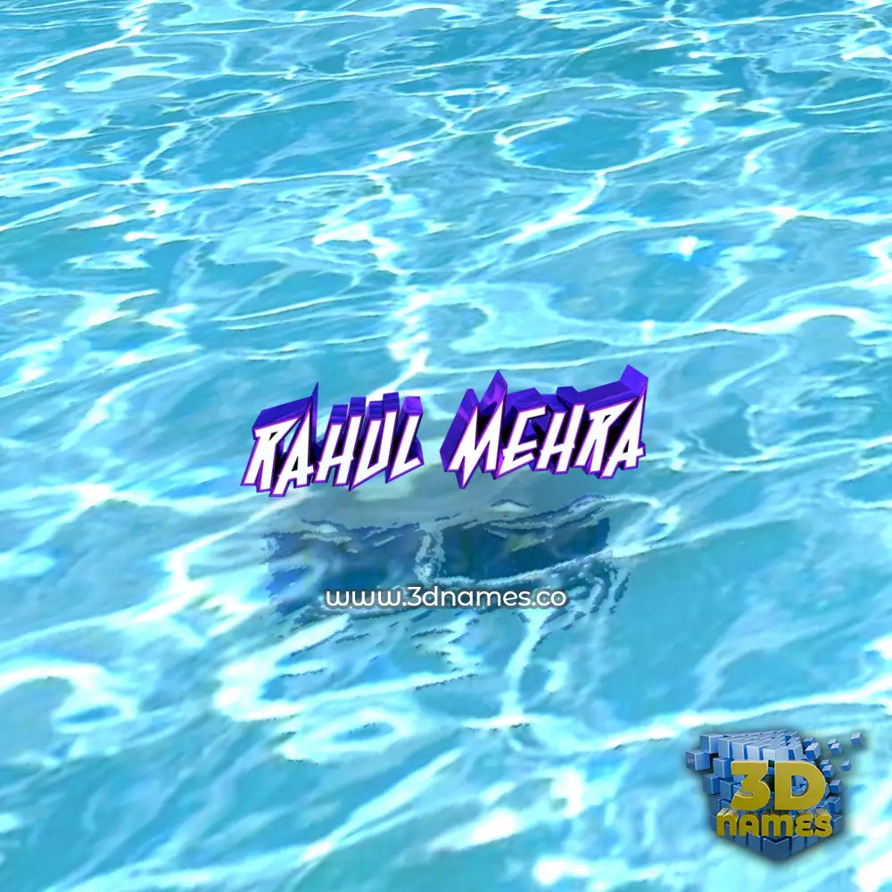 rahul mehra in Water style - 3D name wallpaper