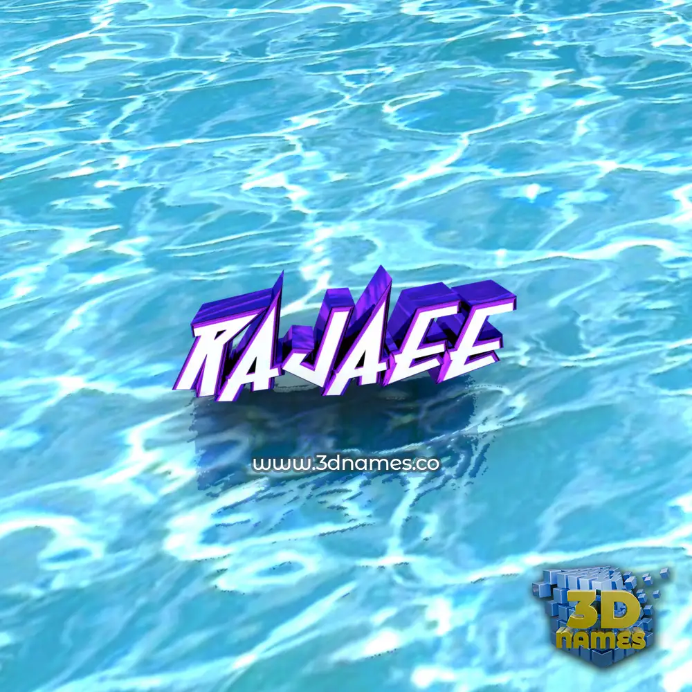 rajaee in Water style - 3D name wallpaper
