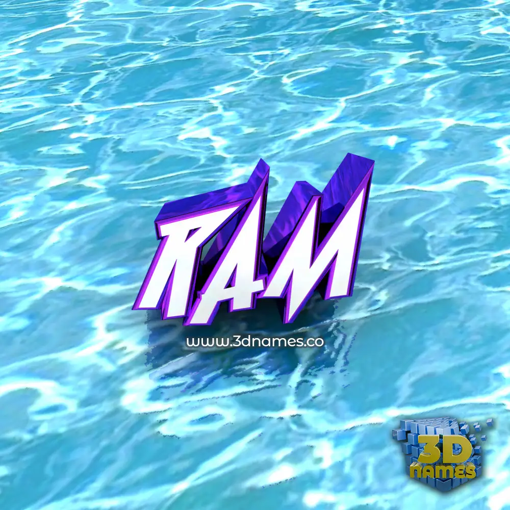 ram in Water style - 3D name wallpaper