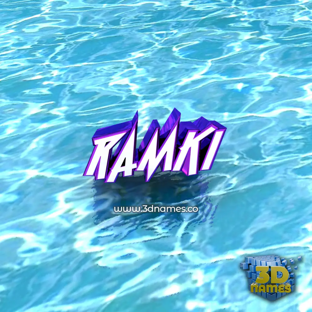 ramki in Water style - 3D name wallpaper