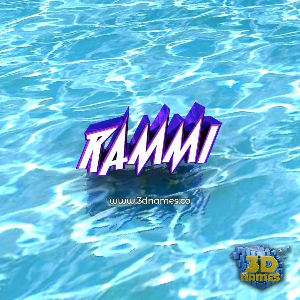 rammi in Water style - 3D name wallpaper