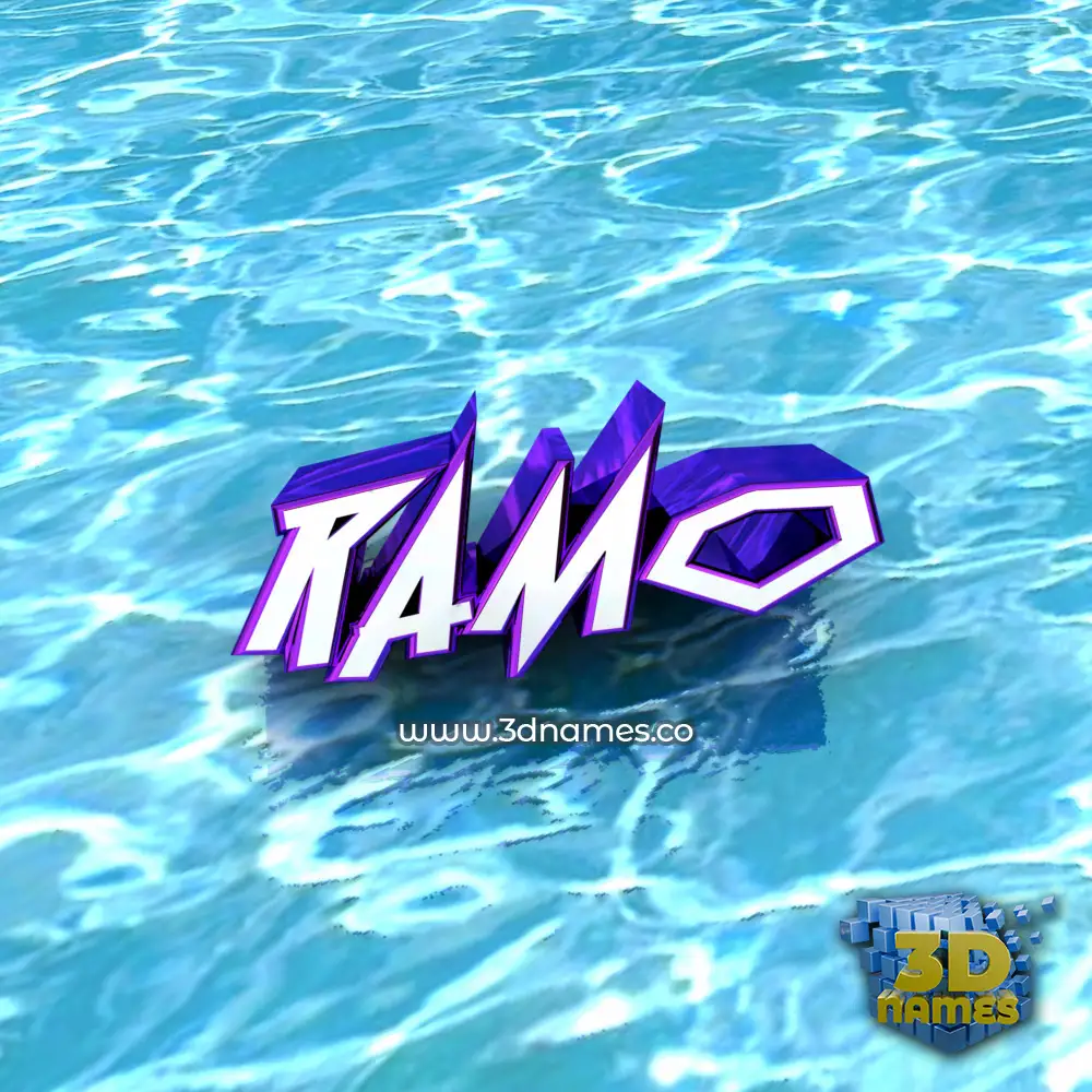 ramo in Water style - 3D name wallpaper