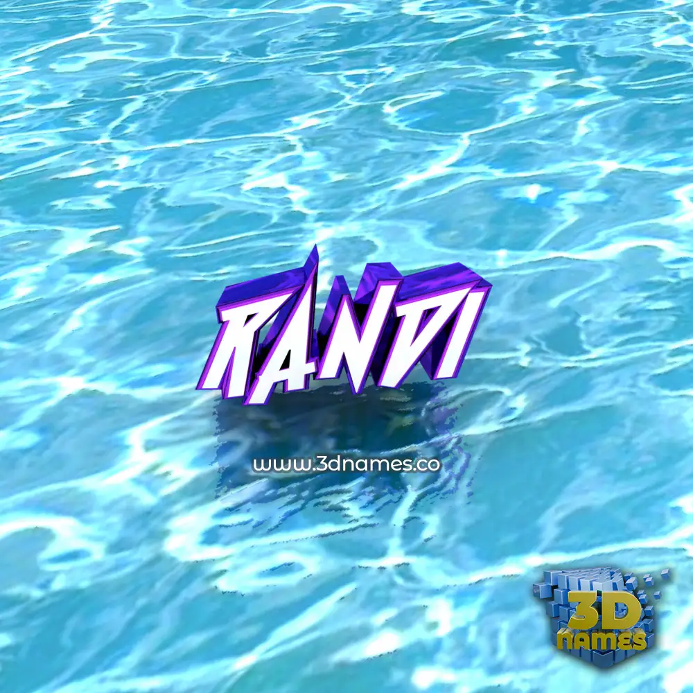 randi in Water style - 3D name wallpaper