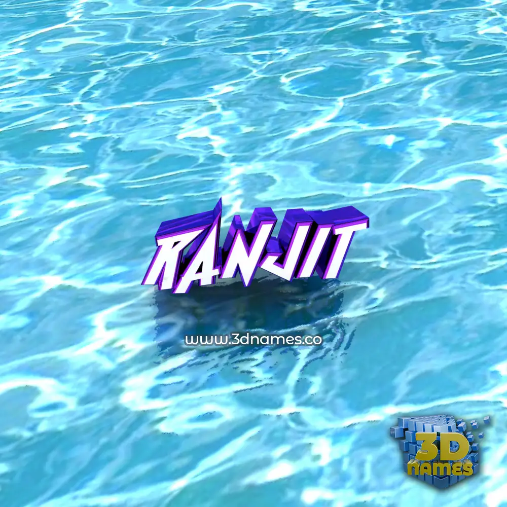 ranjit in Water style - 3D name wallpaper