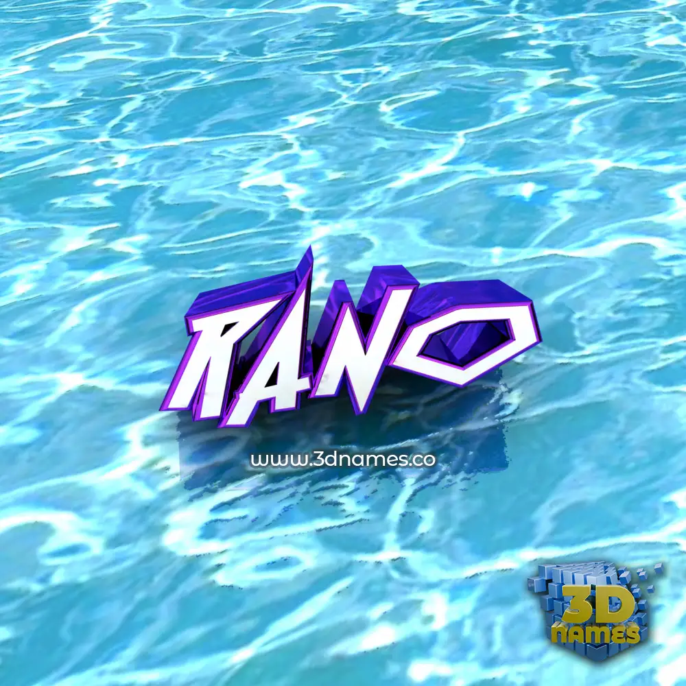 rano in Water style - 3D name wallpaper