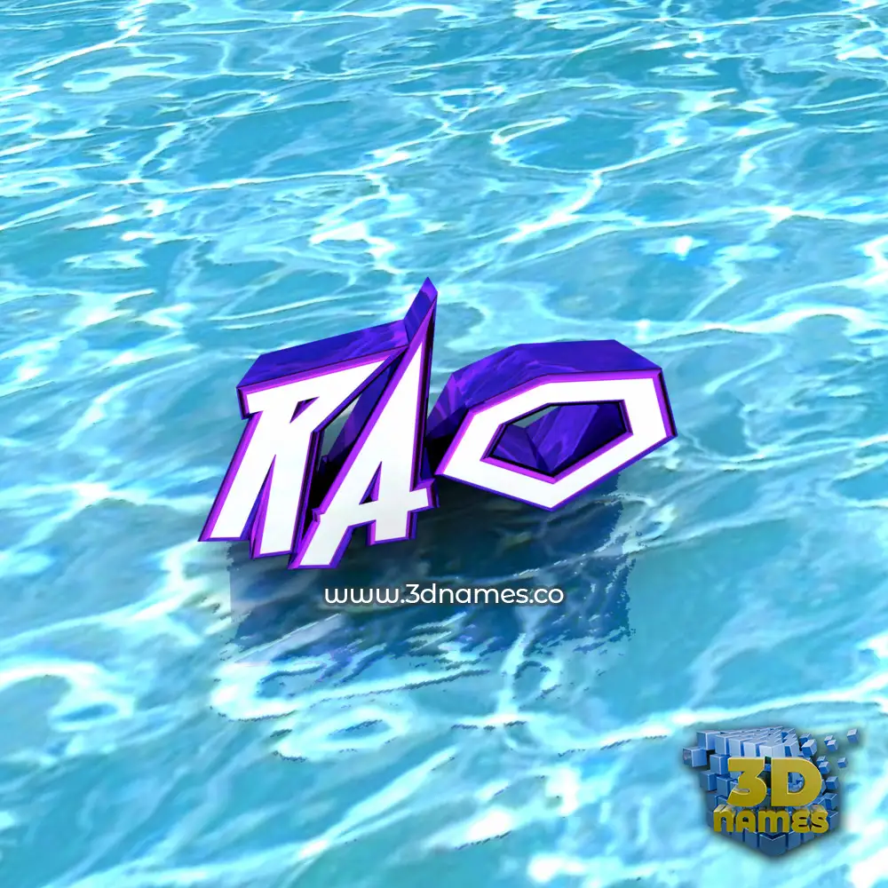 rao in Water style - 3D name wallpaper