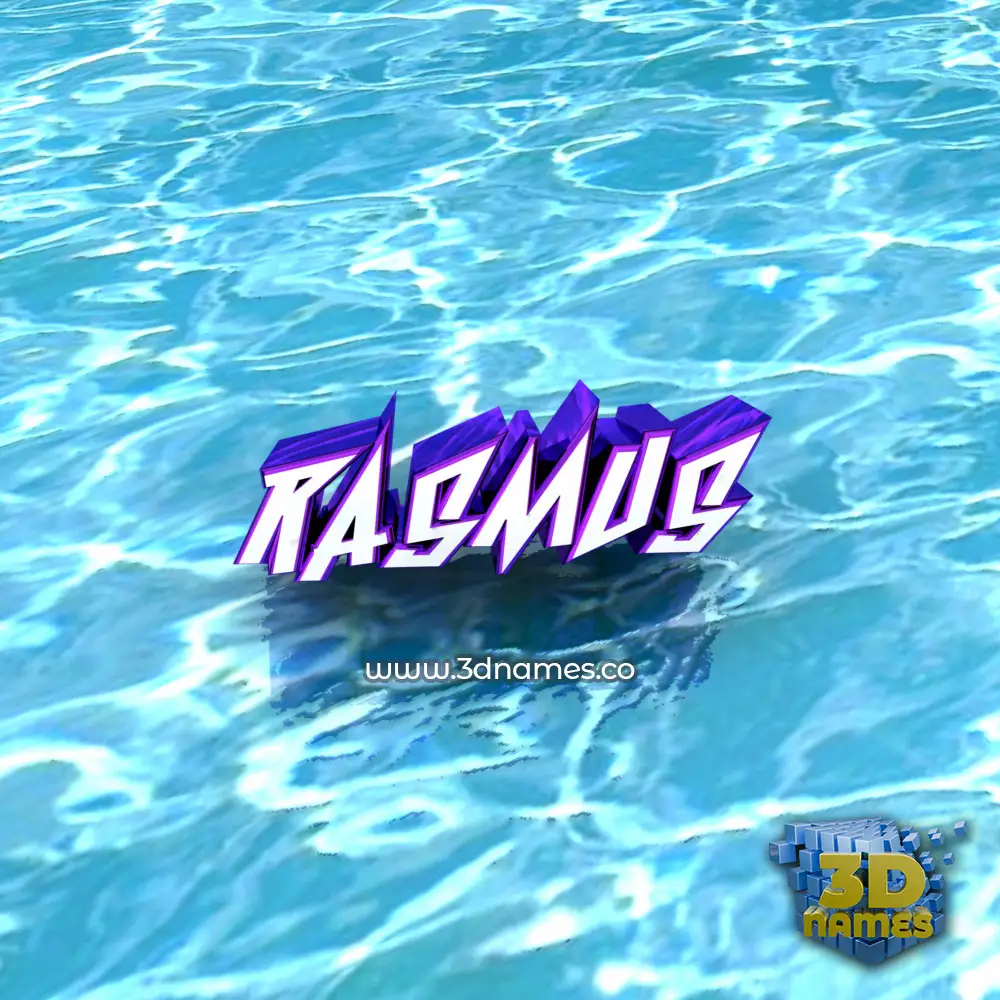 rasmus in Water style - 3D name wallpaper