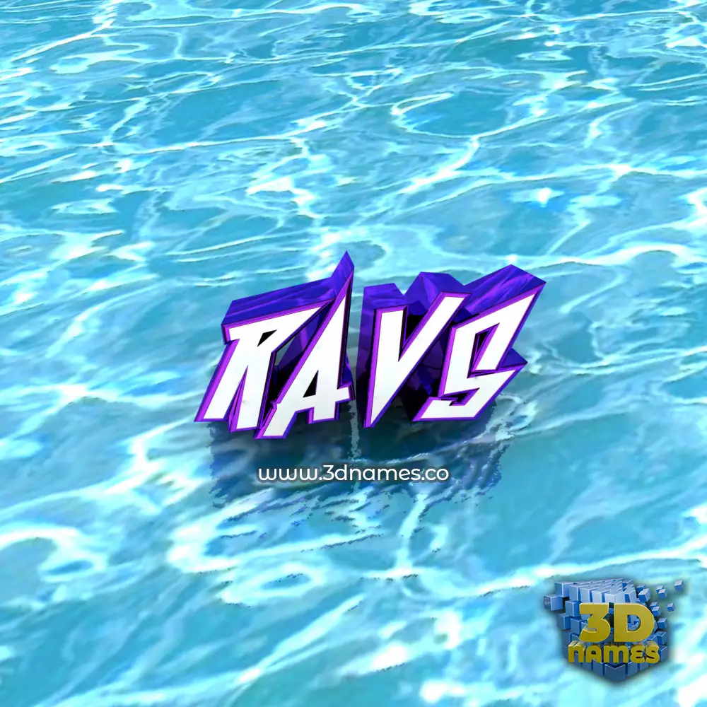 ravs in Water style - 3D name wallpaper