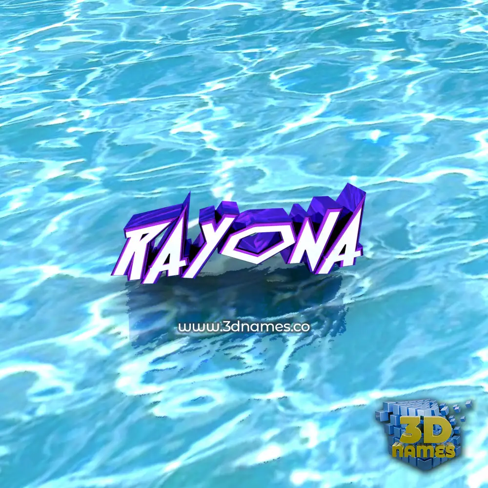 rayona in Water style - 3D name wallpaper