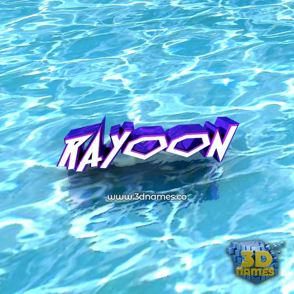 rayoon in Water style - 3D name wallpaper