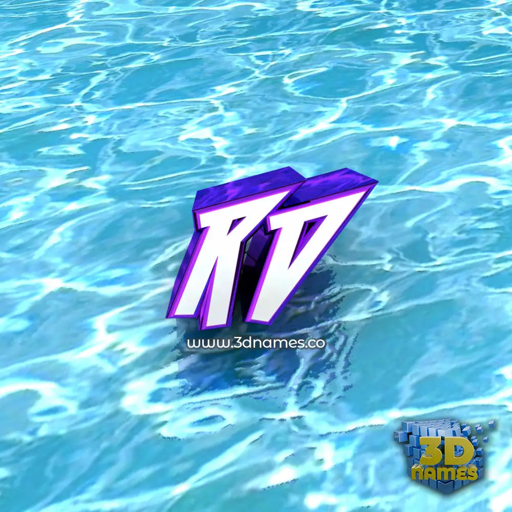 rd in Water style - 3D name wallpaper