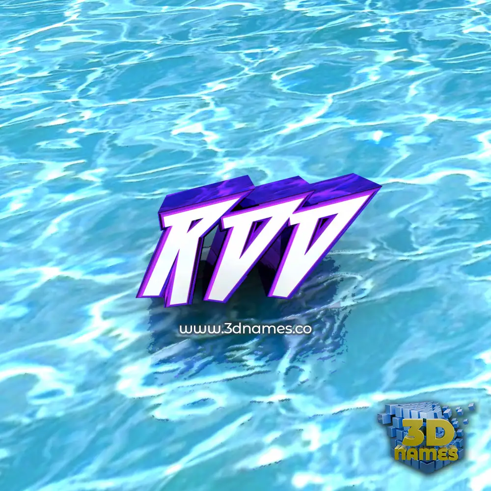 rdd in Water style - 3D name wallpaper