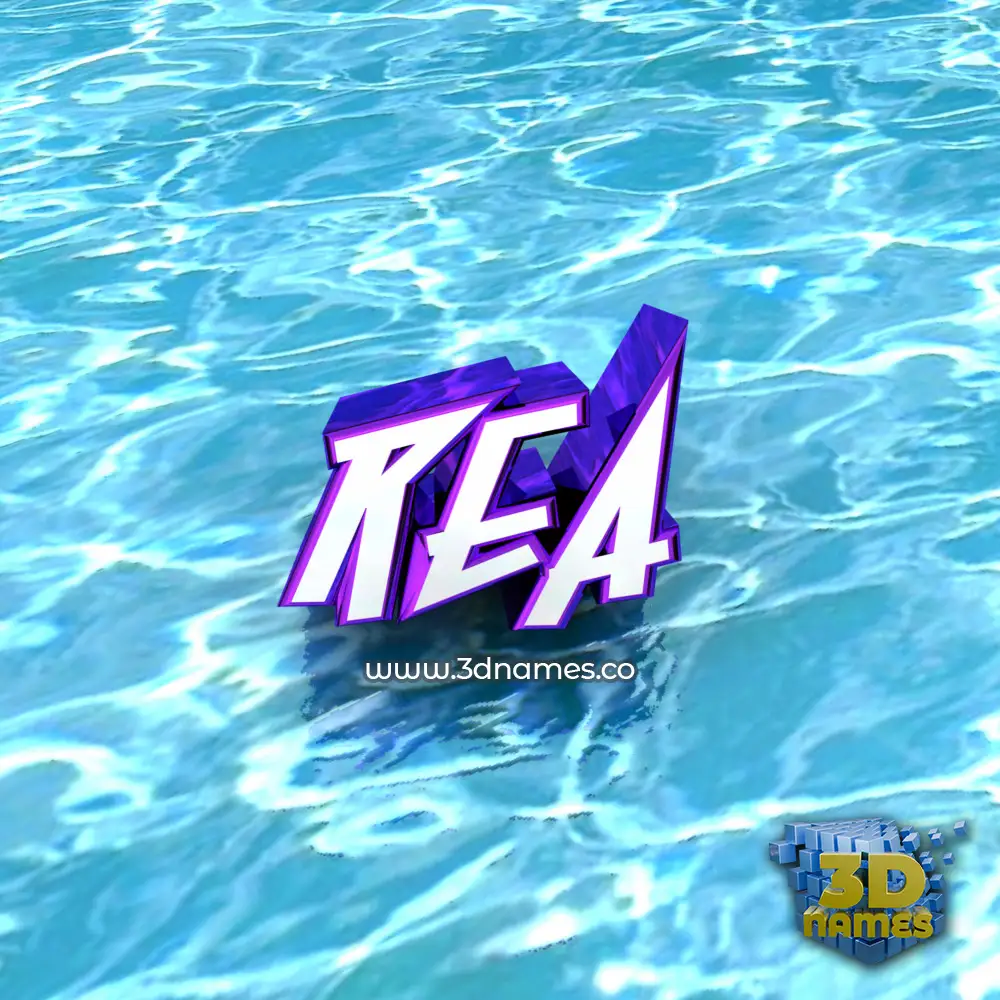 rea in Water style - 3D name wallpaper