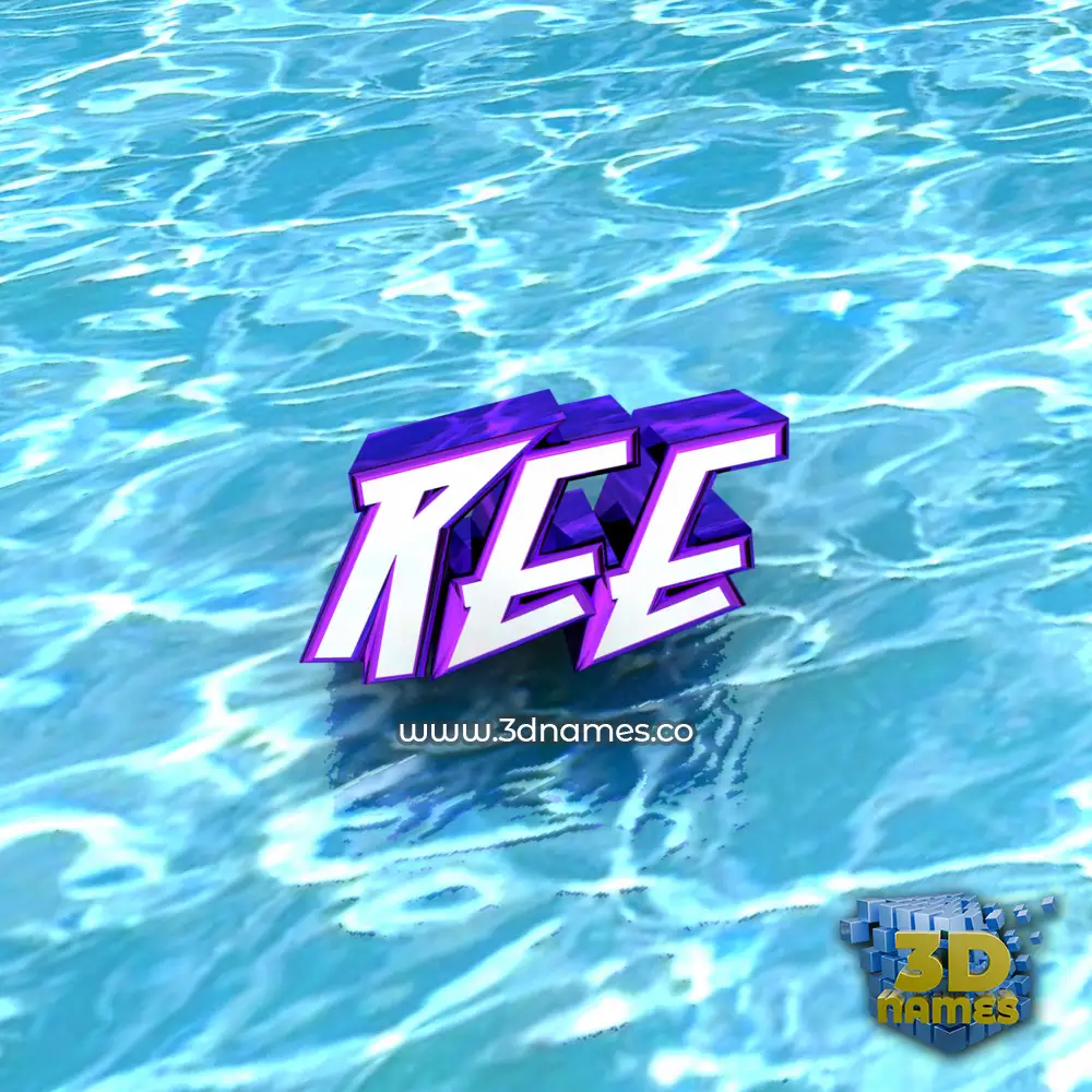 ree in Water style - 3D name wallpaper