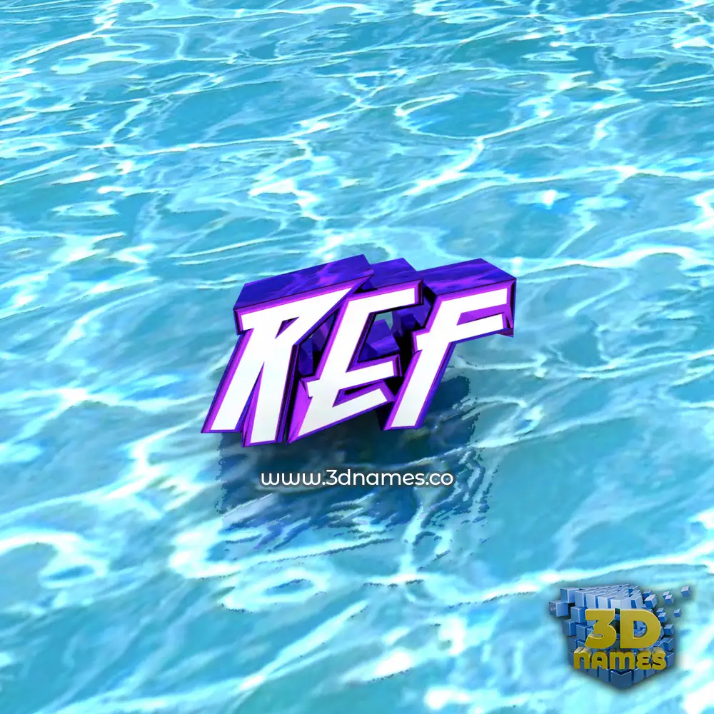 ref in Water style - 3D name wallpaper