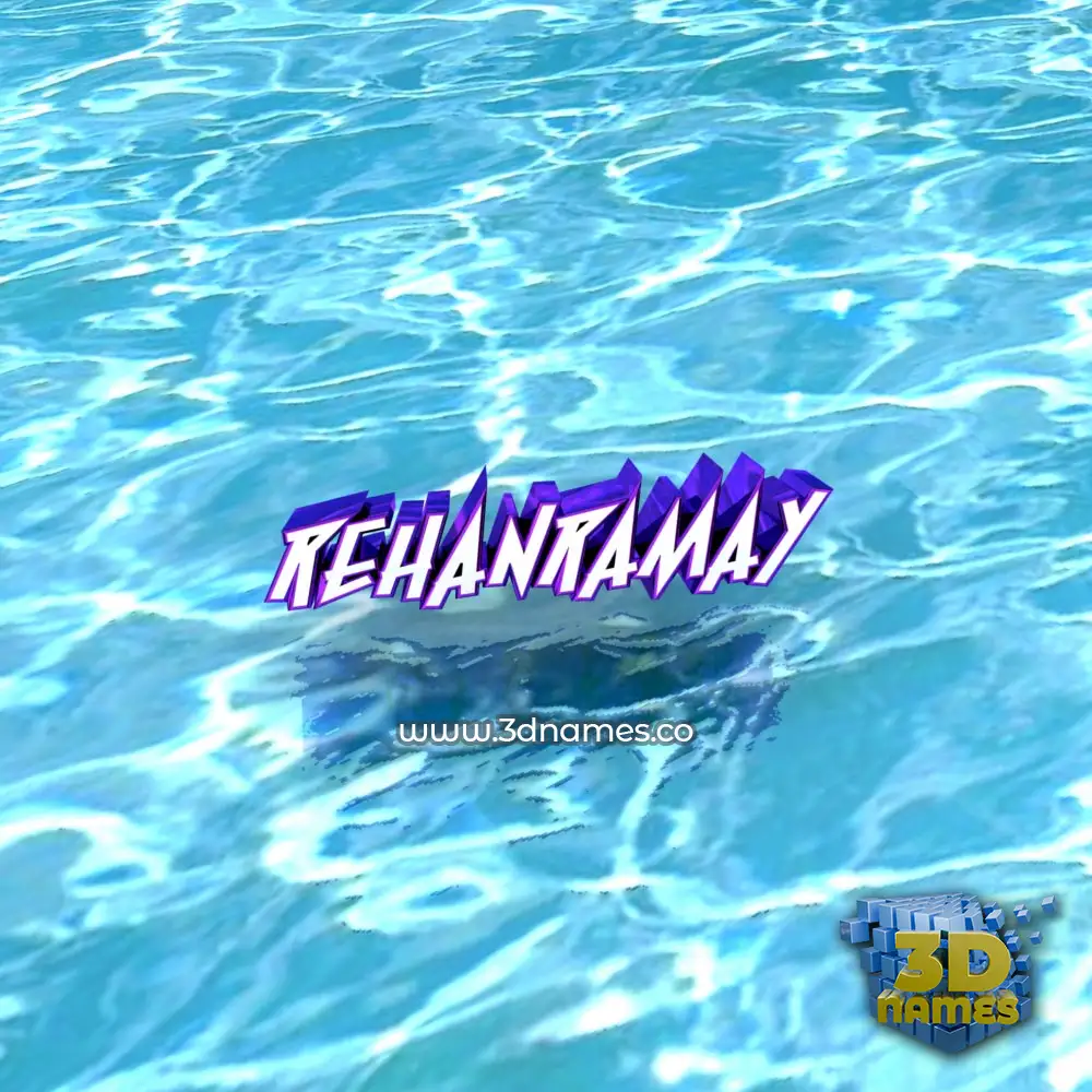 rehanramay in Water style - 3D name wallpaper