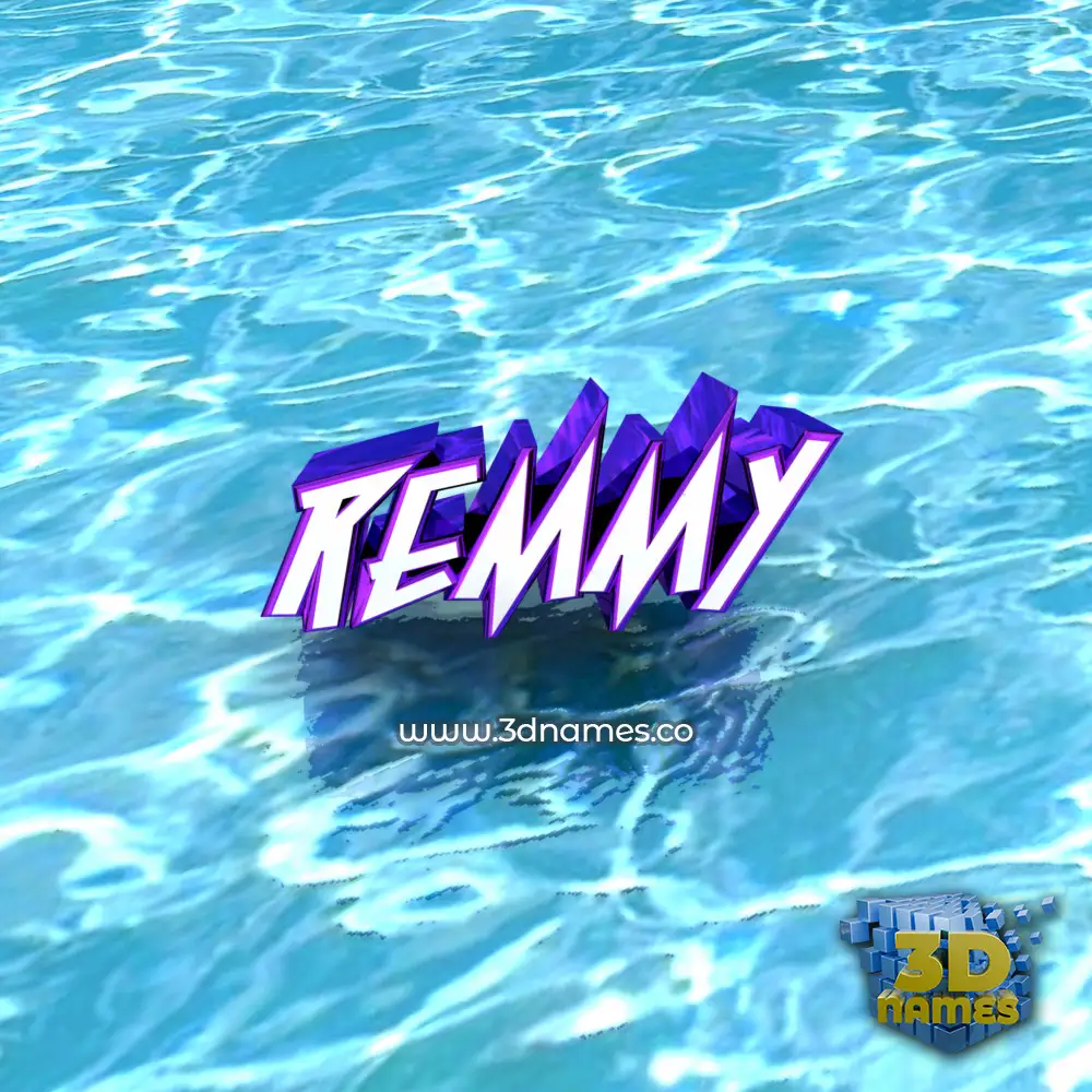 remmy in Water style - 3D name wallpaper