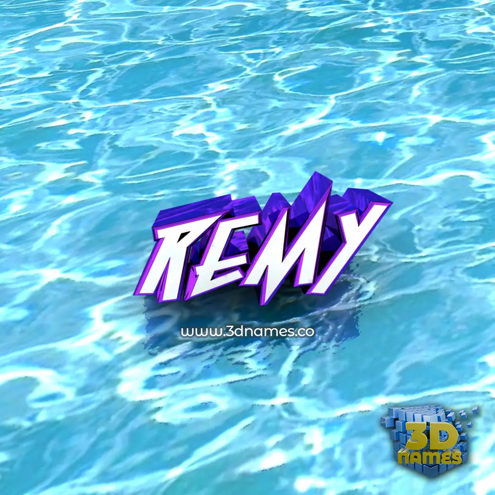 remy in Water style - 3D name wallpaper