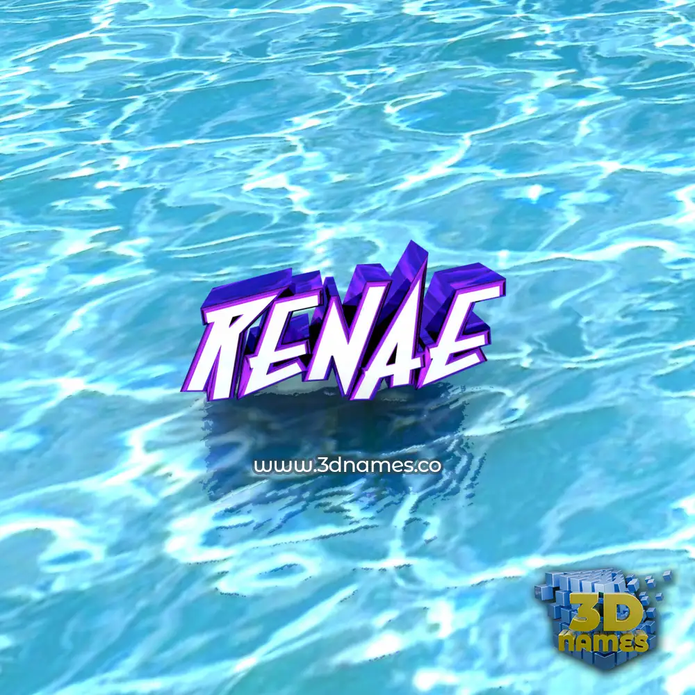 renae in Water style - 3D name wallpaper