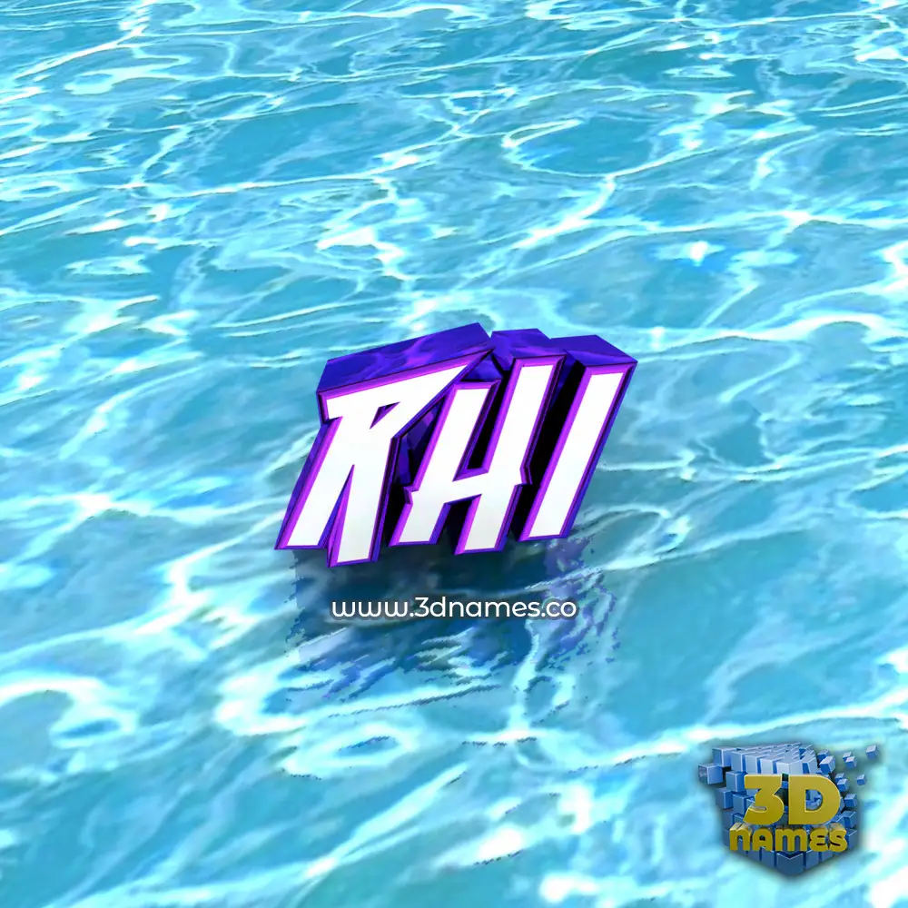 rhi in Water style - 3D name wallpaper