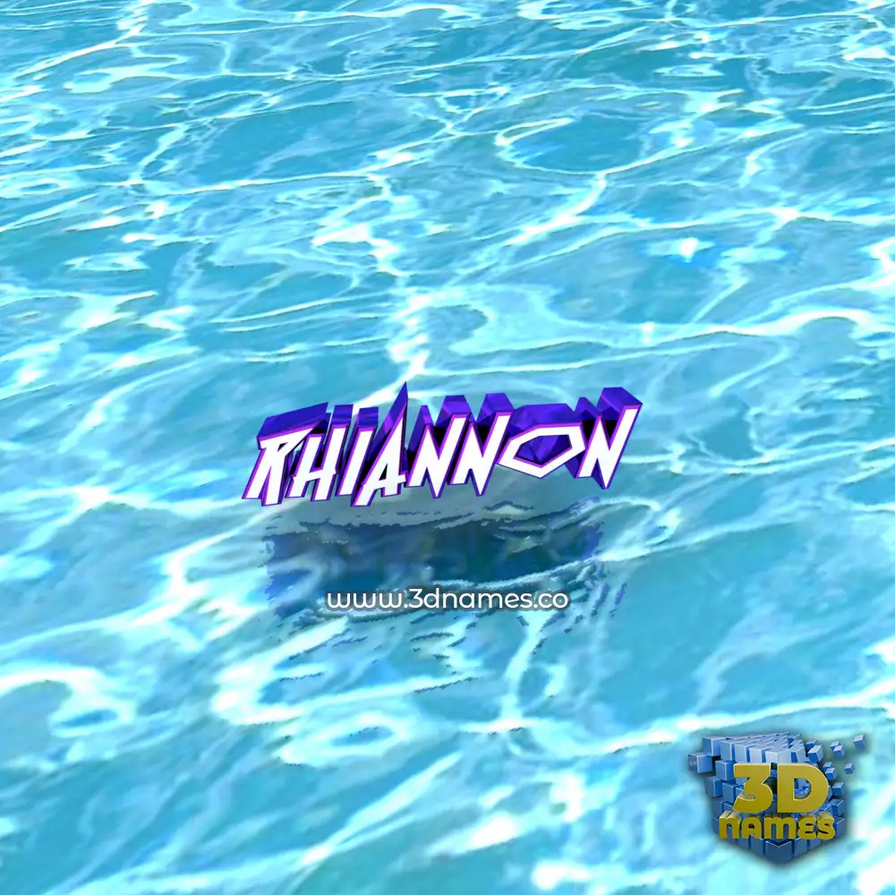 rhiannon in Water style - 3D name wallpaper