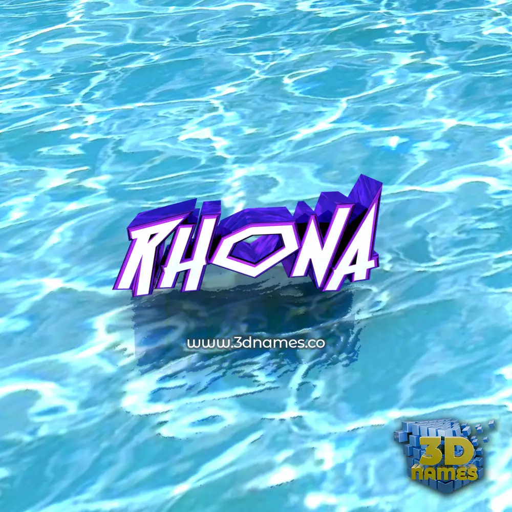 rhona in Water style - 3D name wallpaper