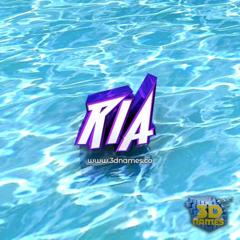 ria in Water style - 3D name wallpaper
