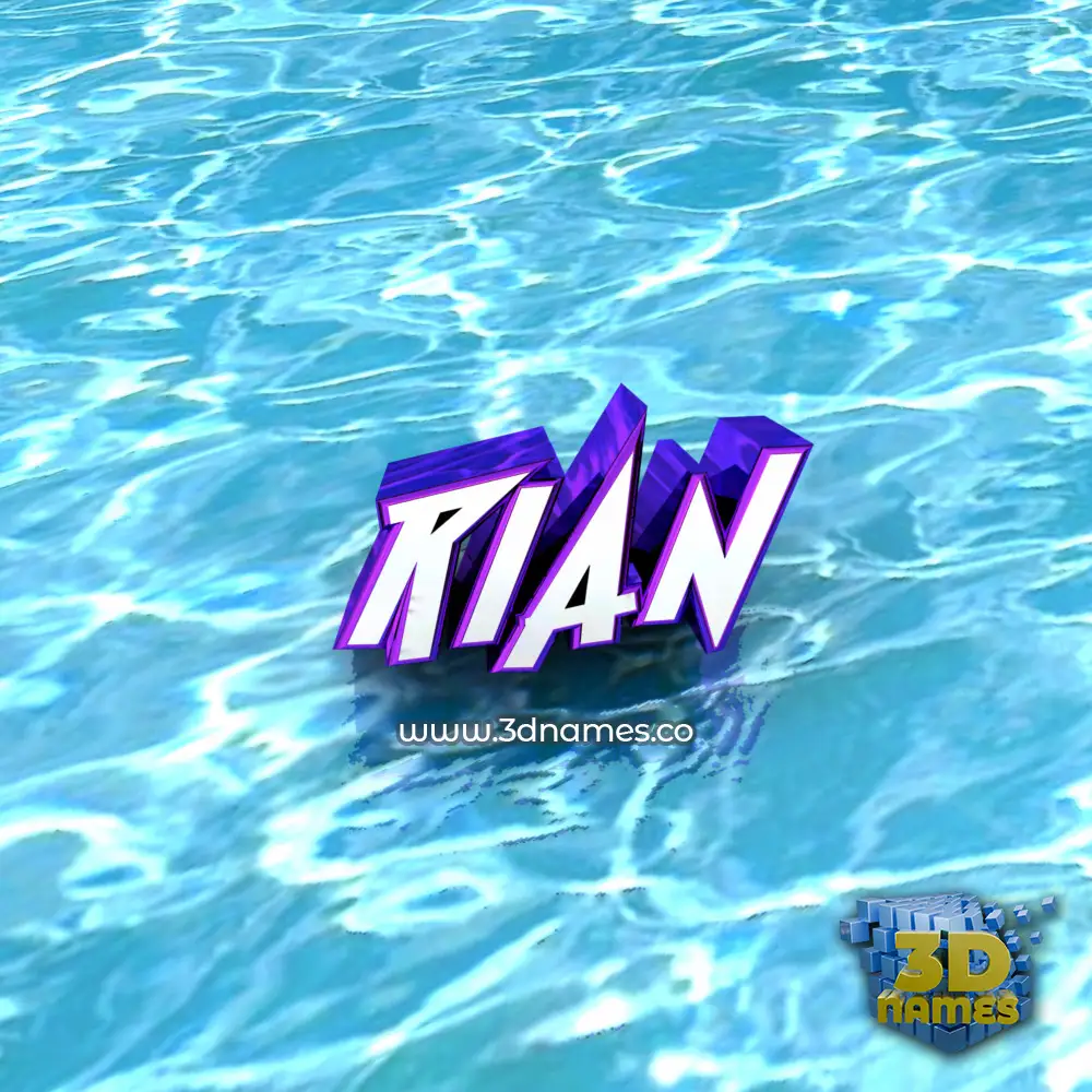 rian in Water style - 3D name wallpaper