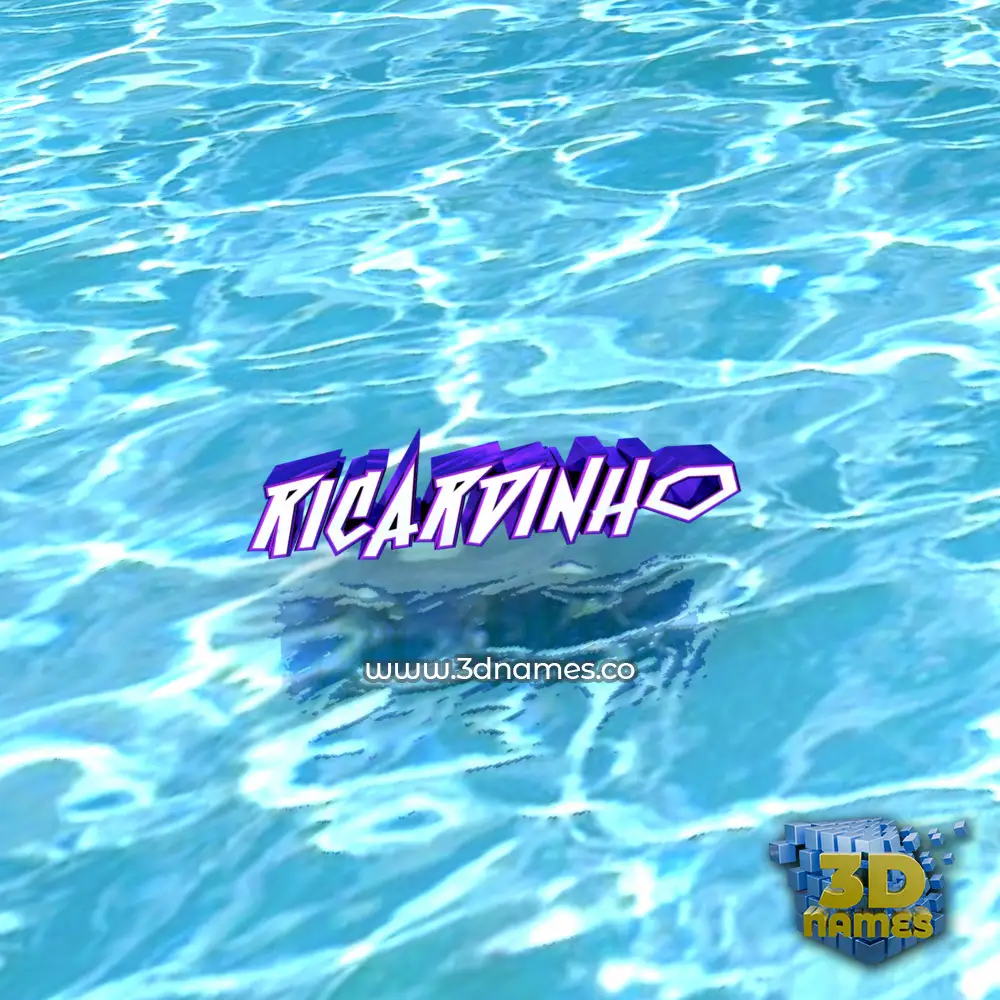 ricardinho in Water style - 3D name wallpaper