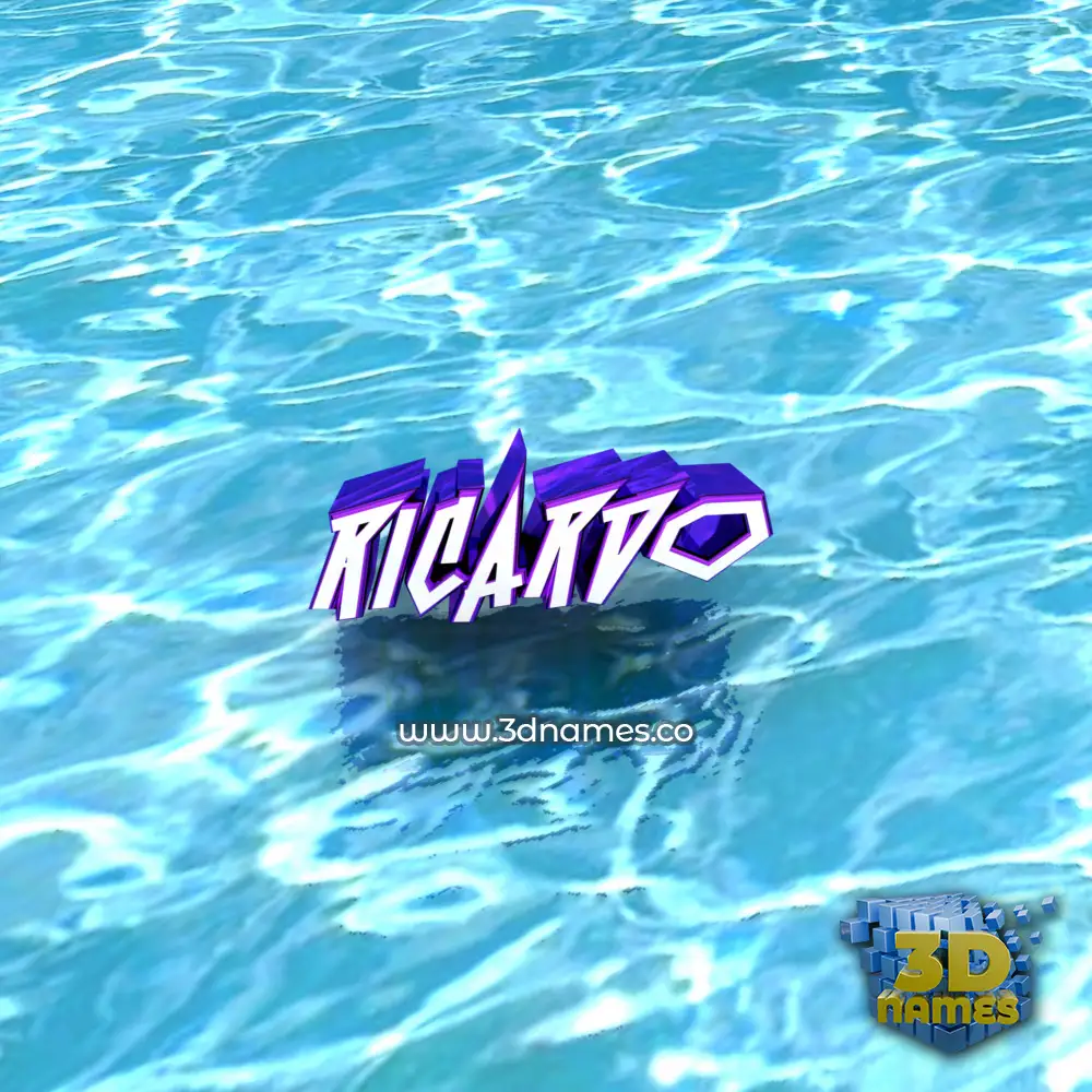 ricardo in Water style - 3D name wallpaper