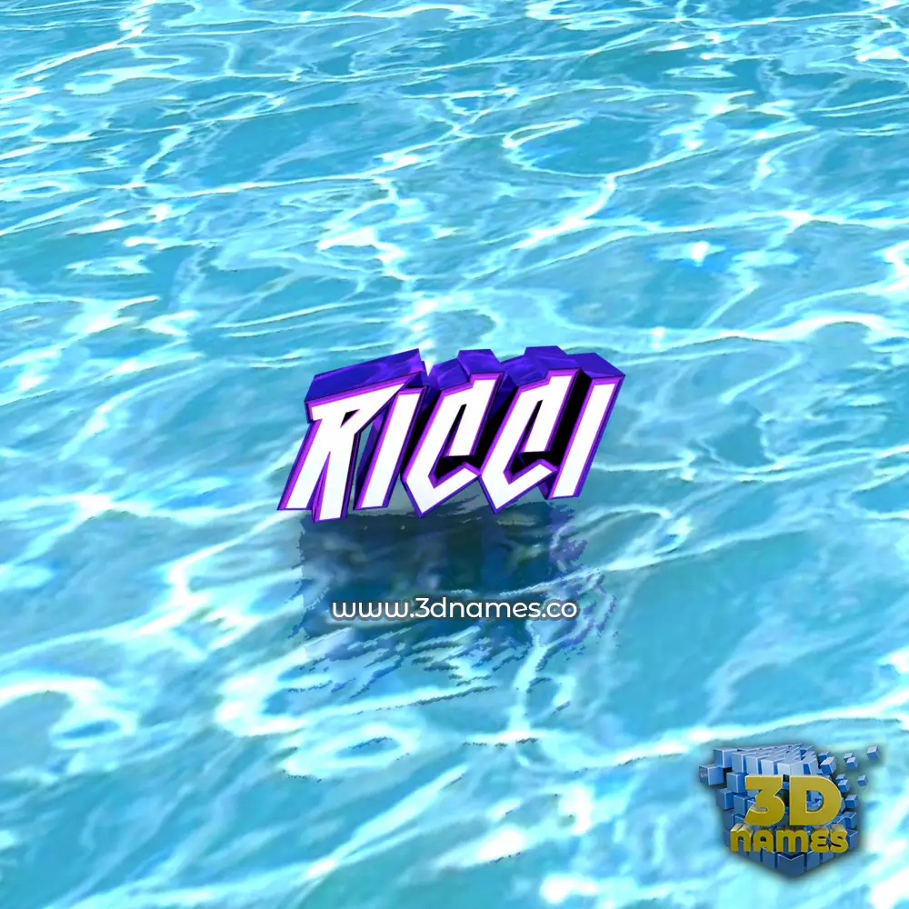 ricci in Water style - 3D name wallpaper