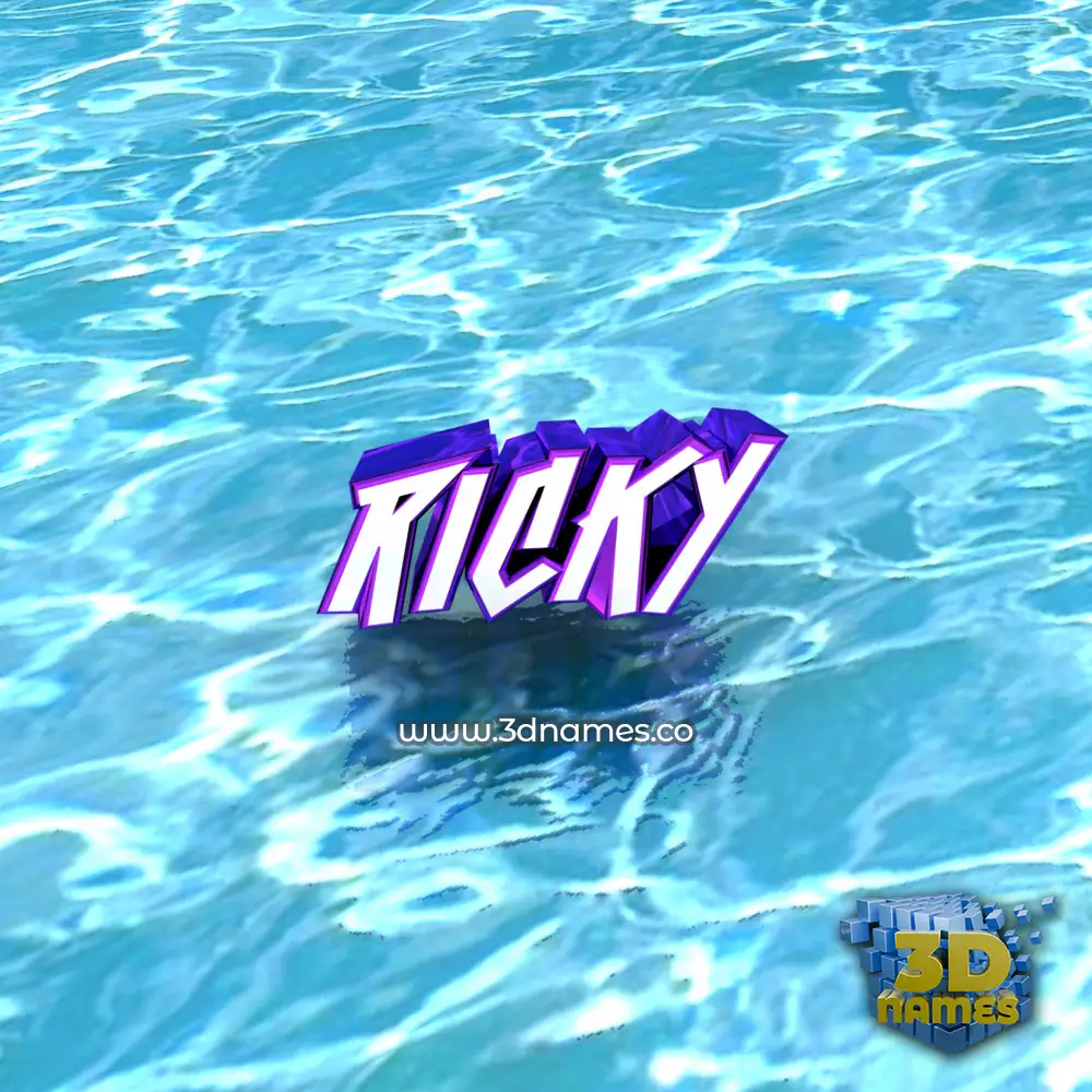 ricky in Water style - 3D name wallpaper