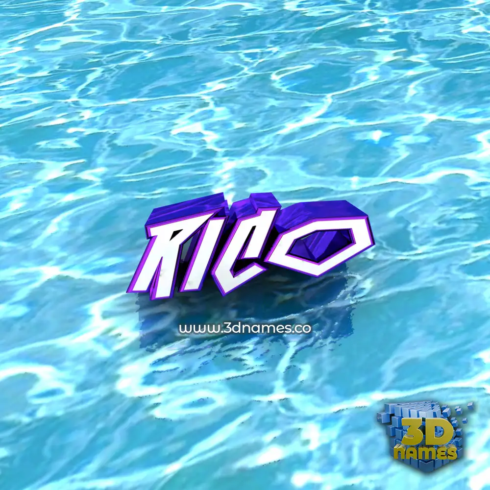 rico in Water style - 3D name wallpaper