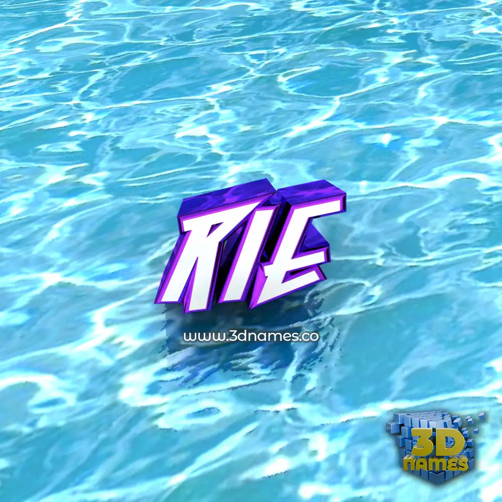 rie in Water style - 3D name wallpaper